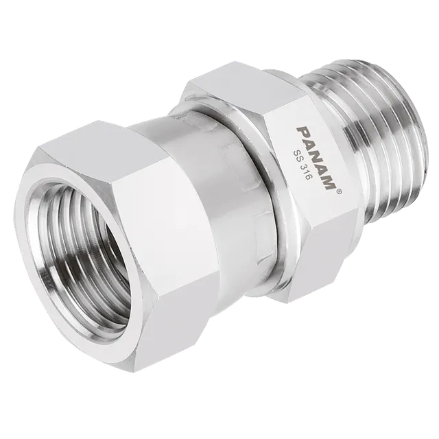 Swivel Connector, 1/4" x 3/8" BSP Male x BSP Female Swivel, SS316
