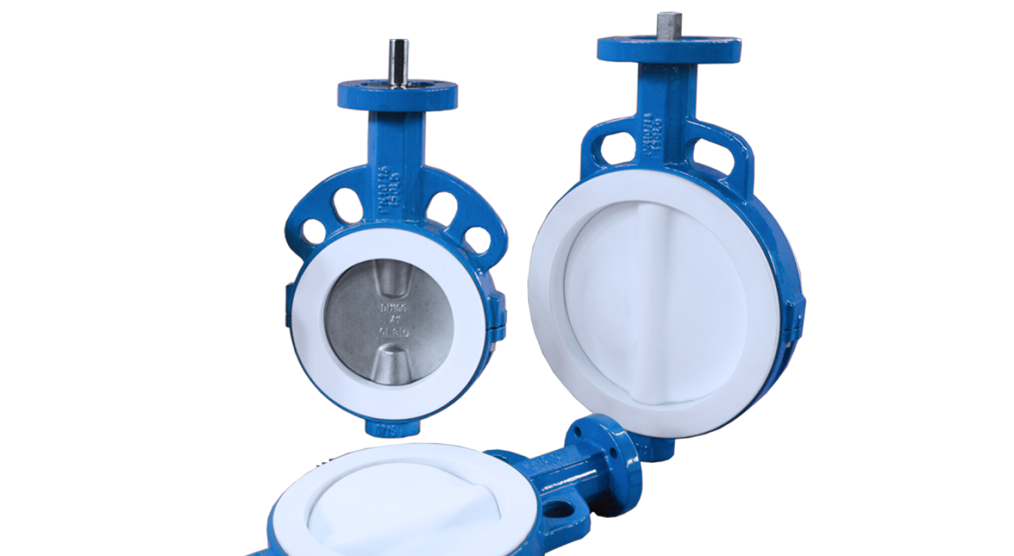 VF-75 PTFE PFA Lined Centric Butterfly Valve